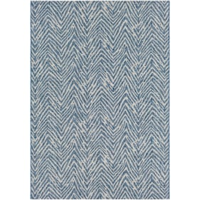 Livabliss Eagean Light Blue Ink Taupe Machine Woven Rug - 91x63