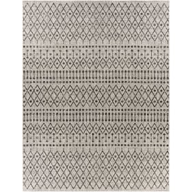 Livabliss Eagean Black Charcoal Taupe White Machine Woven Rug - 122x94