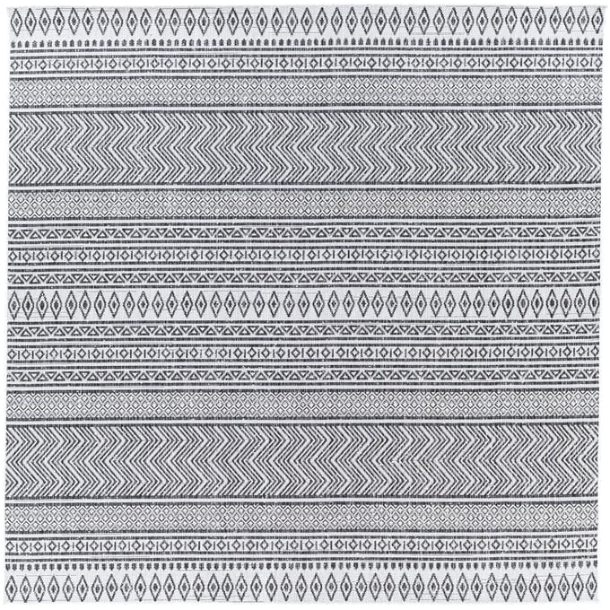 Livabliss Eagean Black White Machine Woven Rug - 79x79 EAG2345-67SQ