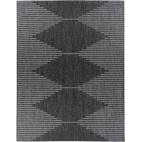 Livabliss Eagean Black Charcoal Cream Light Gray Machine Woven Rug - 122x94