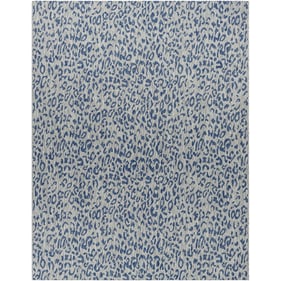 Livabliss Eagean Dark Blue Navy Pale Light Gray Machine Woven Rug - 122x94