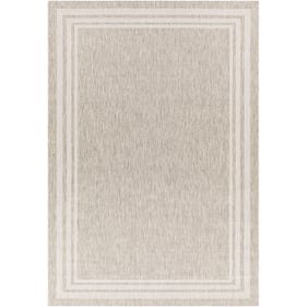 Livabliss Eagean Oatmeal Gray Light Beige Taupe Machine Woven Rug - 91x63