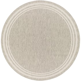 Livabliss Eagean Oatmeal Gray Light Beige Taupe Machine Woven Rug - 63x63