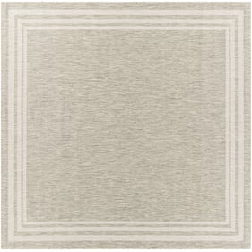 Livabliss Eagean Oatmeal Gray Light Beige Taupe Machine Woven Rug - 79x79