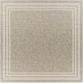 Livabliss Eagean Oatmeal Gray Light Beige Taupe Machine Woven Rug - 94x94