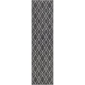 Livabliss Eagean Charcoal Cream Machine Woven Rug - 120x32