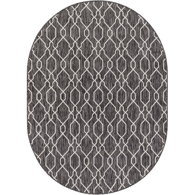 Livabliss Eagean Charcoal Cream Machine Woven Rug - 179x144 EAG2384-1215