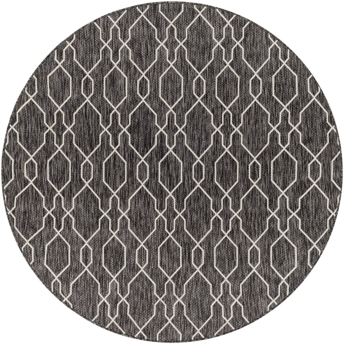 Livabliss Eagean Charcoal Cream Machine Woven Rug - 63x63 EAG2384-53RD