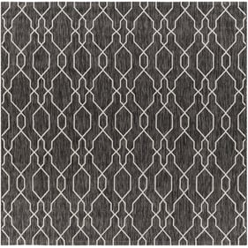 Livabliss Eagean Charcoal Cream Machine Woven Rug - 79x79