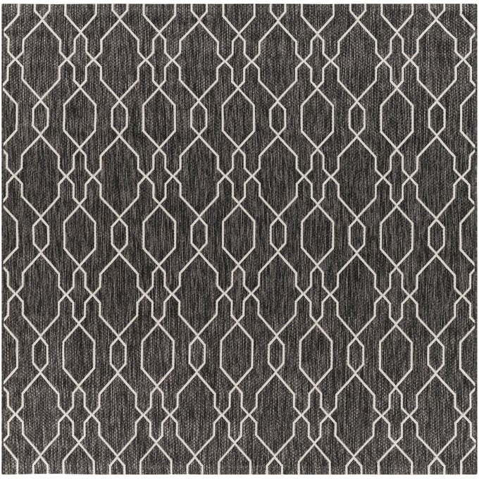 Livabliss Eagean Charcoal Cream Machine Woven Rug - 79x79 EAG2384-67SQ