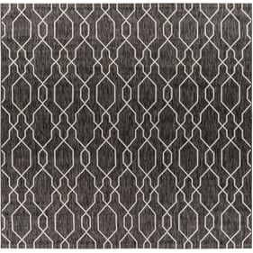 Livabliss Eagean Charcoal Cream Machine Woven Rug - 94x94