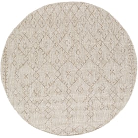 Livabliss Eagean Light Brown Cream Light Beige Machine Woven Rug - 63x63