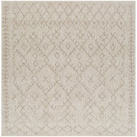 Livabliss Eagean Light Brown Cream Light Beige Machine Woven Rug - 94x94