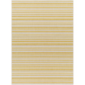 Livabliss Eagean Ivory Mustard Rectangle Machine Woven Rug - 144x106