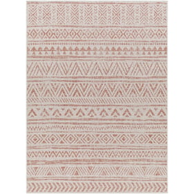 Livabliss Eagean Rust Ivory Pink Dusty Coral Machine Woven Rug - 71x51