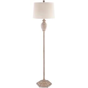 Livabliss Eburne Gray Beige White Accent Floor Lamp