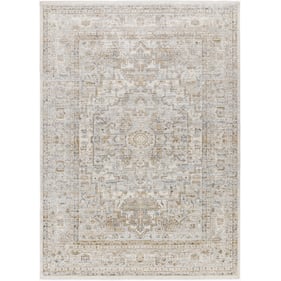 Livabliss Edmonton Cream Light Gray Tan Black Machine Woven Rug - 35X24