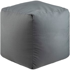 Livabliss Essien Medium Gray Charcoal Beige Pouf