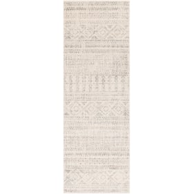 Livabliss Elaziz Gray White Machine Woven Rug - 91X31