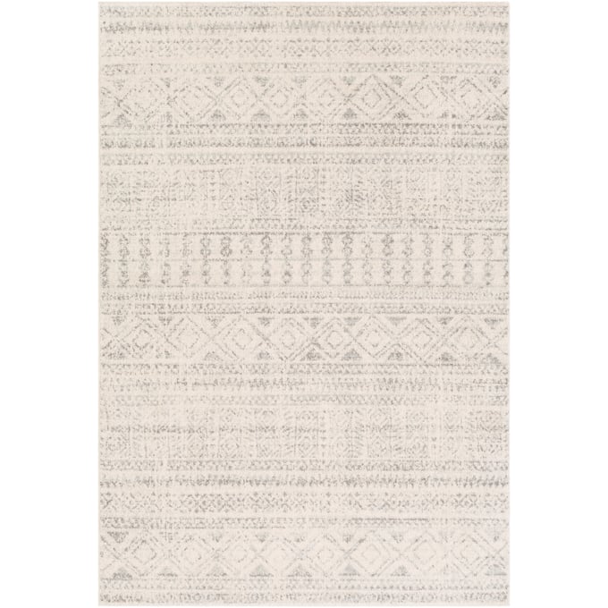 Livabliss Elaziz Gray White Machine Woven Rug - 91X63 ELZ2354-5376