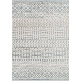 Livabliss Elaziz Cream Blue Light Beige Machine Woven Rug - 91X31