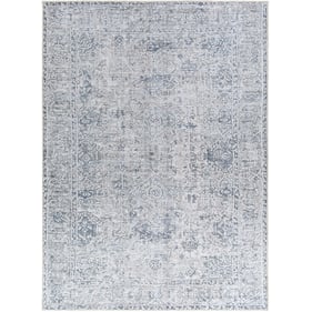 Livabliss Embrace Denim Light Slate Dark Blue Gray Ivory Machine Woven Rug ...