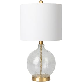 Livabliss Enid Clear Gold White Accent Table Lamp