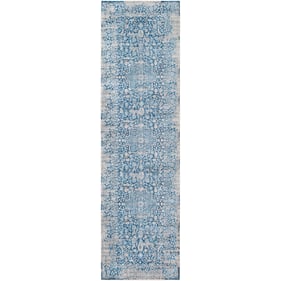 Livabliss Ephesians Light Blue Saffron Beige Tan Machine Woven Rug - 108x31