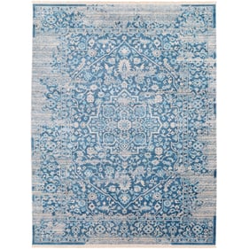 Livabliss Ephesians Light Blue Saffron Beige Tan Machine Woven Rug - 122x94