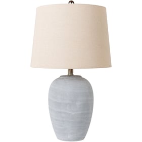 Livabliss Matera Gray Beige White Metallic Nickel Accent Table Lamp