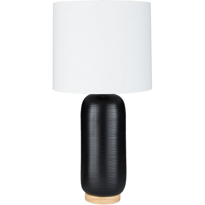 Livabliss Everly White Black Accent Table Lamp ERL-002