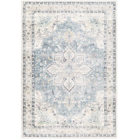 Livabliss Erin Sage Light Gray Cream Machine Woven Rug - 35X24