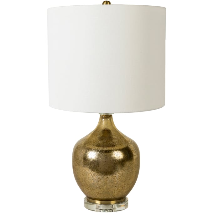 Livabliss Erving Gold Clear White Metallic Brass Accent Table Lamp ERV-002