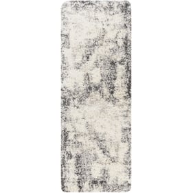 Livabliss Eskimo Shag Black Cream Light Gray Medium Gray Machine Woven Rug ...