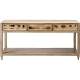 Livabliss Etewah Brown Tan Console Table