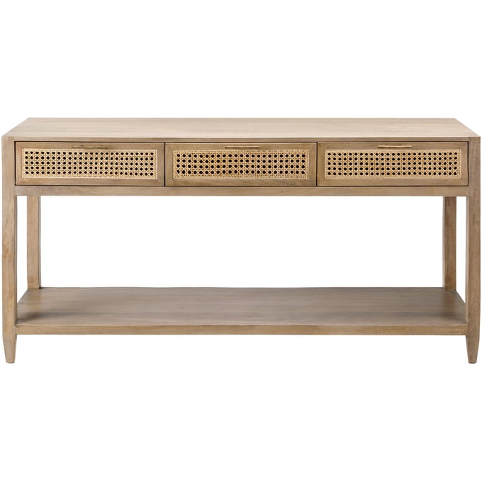 Livabliss Etewah Brown Tan Console Table ETW-003