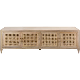 Livabliss Etewah Brown Tan Storage Console Table