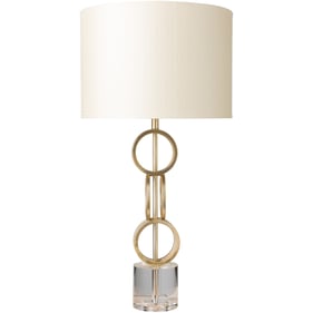 Livabliss Evans Beige Gold Accent Table Lamp