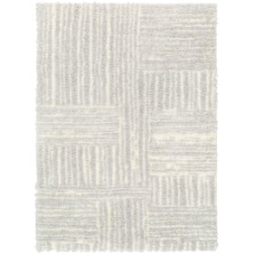 Livabliss Everton Plus Light Gray Modern Machine Woven Rug - 114x94