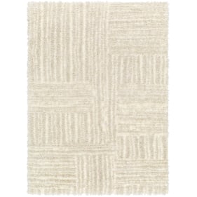 Livabliss Everton Plus Modern Ivory Light Beige Machine Woven Rug - 35x24