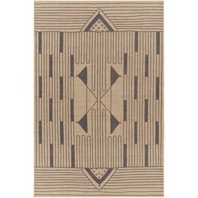 Livabliss Ez Jute Light Brown Black Beige Machine Woven Rectangle Rug - 72x...