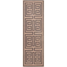 Livabliss Ez Jute Light Brown Black Beige Machine Woven Runner Rug - 96x30