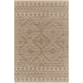 Livabliss Ez Jute Light Brown Beige Black Machine Woven Rug - 35x24