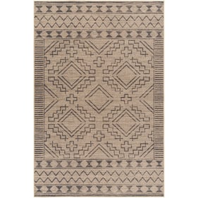 Livabliss Ez Jute Beige Light Brown Black Machine Woven Rug - 108x72