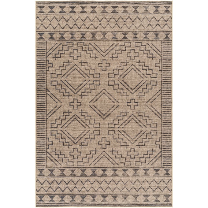 Livabliss Ez Jute Light Brown Black Beige Runner Cottage Machine Woven Rug - 96x30 EZT2313-268