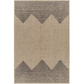 Livabliss Ez Jute Light Brown Black Beige Machine Woven Rug - 96x30