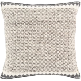 Livabliss Faroe Oatmeal Dark Brown Cream Charcoal Down Accent Pillow - 18x1...