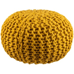 Livabliss Fargo Mustard Pouf