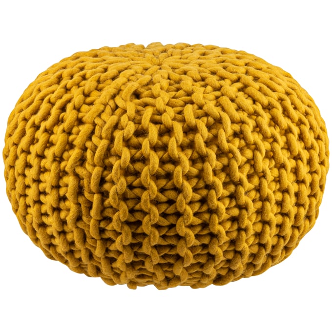 Livabliss Fargo Mustard Pouf FGPF-006