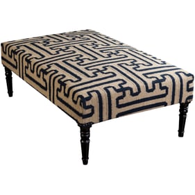 Livabliss Archive Tan Navy Black Ottoman